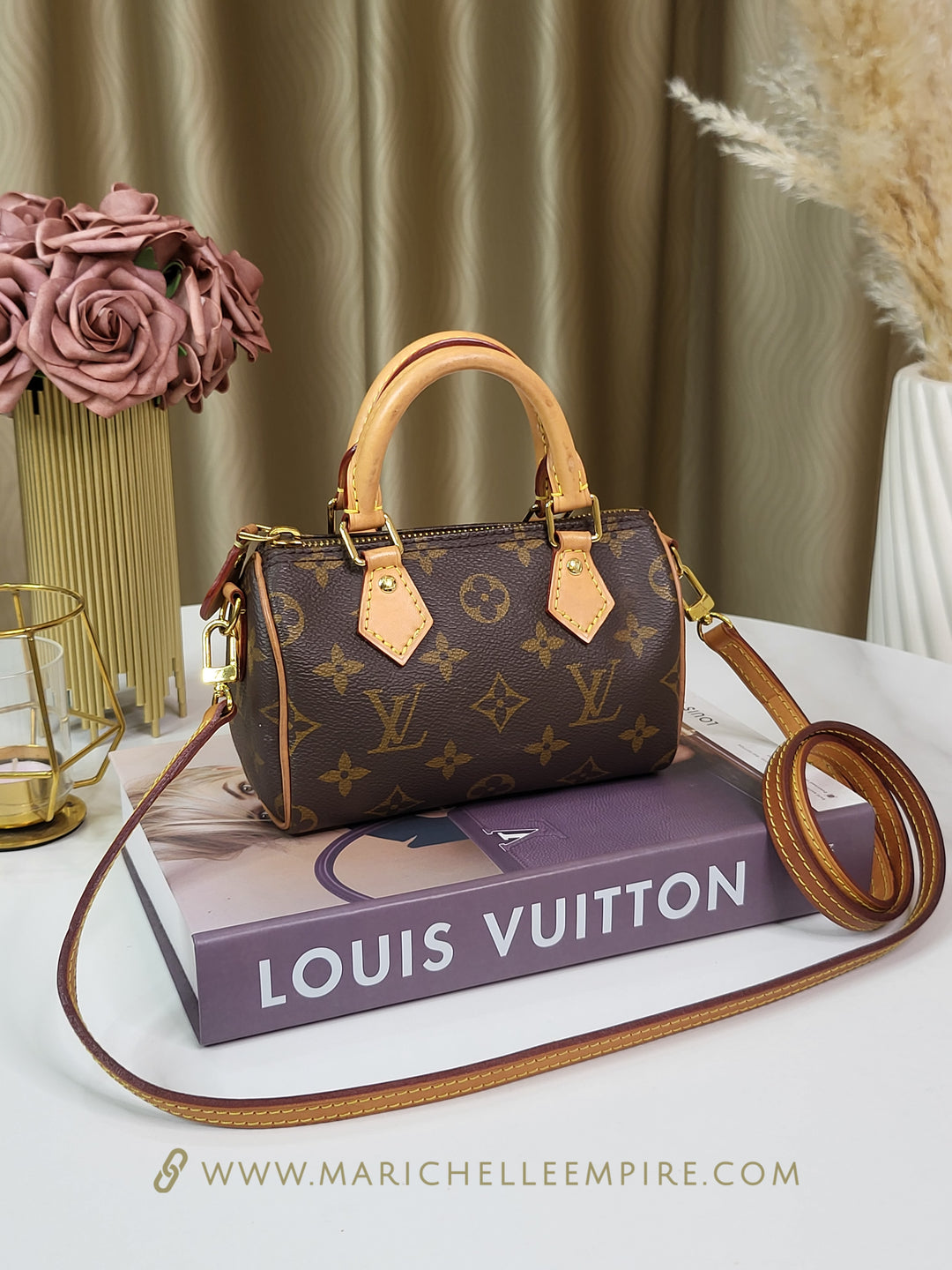 Louis Vuitton Monogram Speedy Nano Bandouliere