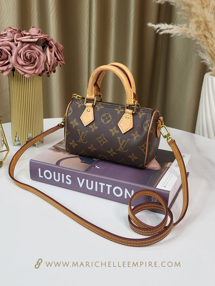 Louis Vuitton Monogram Speedy Nano Bandouliere