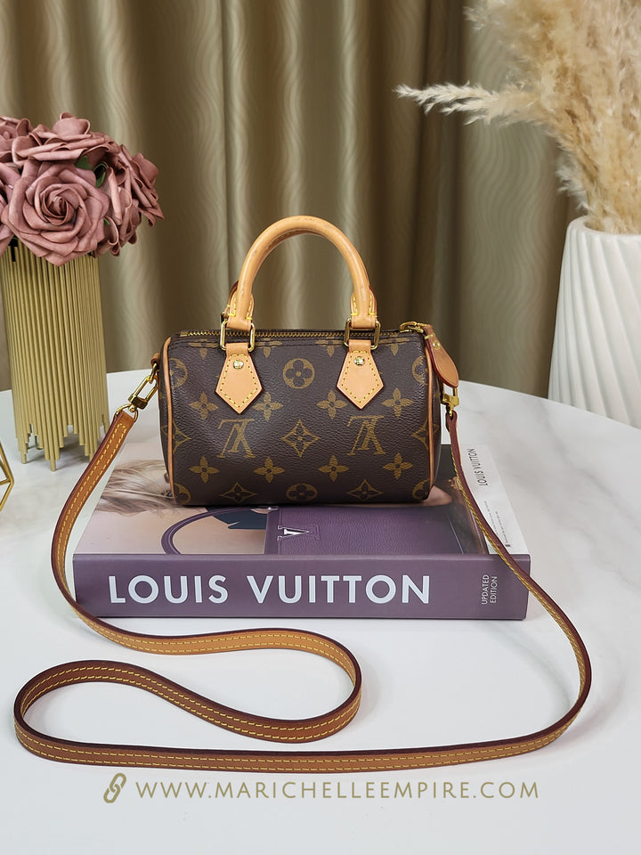 Louis Vuitton Monogram Speedy Nano Bandouliere