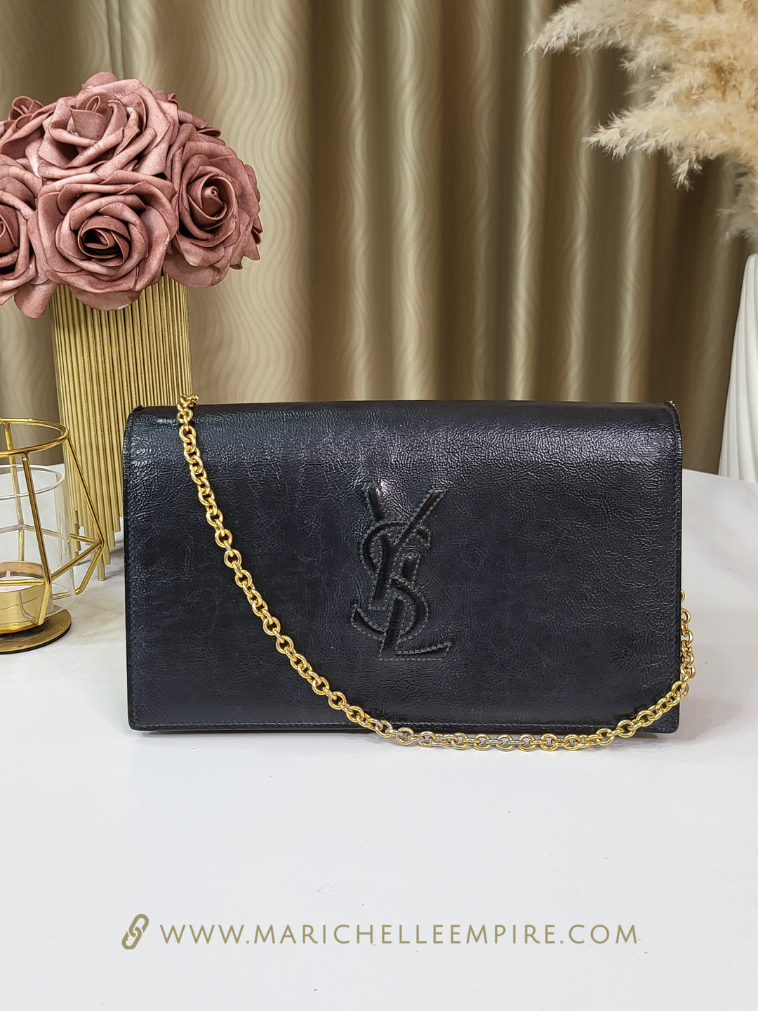 Saint Laurent Calfskin Clutch Chain Bag