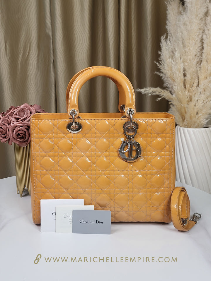 Christian Dior Patent Lady Dior Large