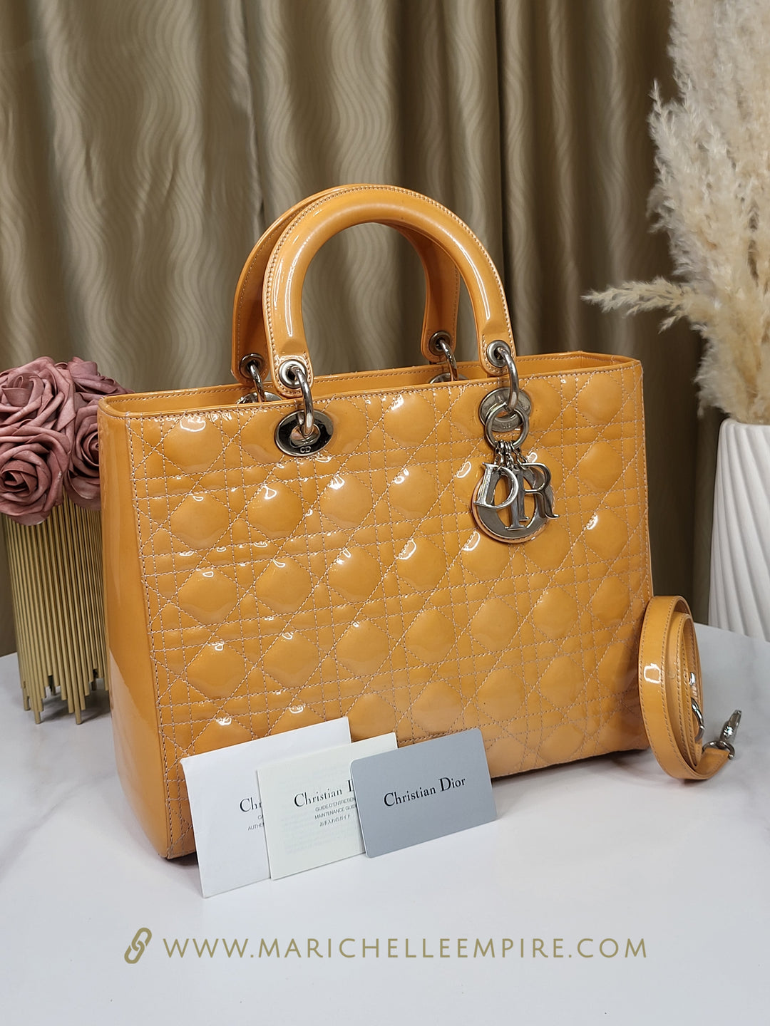 Christian Dior Patent Lady Dior Large