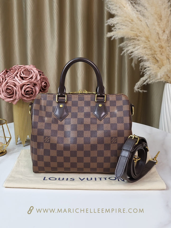 Louis Vuitton Damier Ebene Speedy 25 Bandouliere