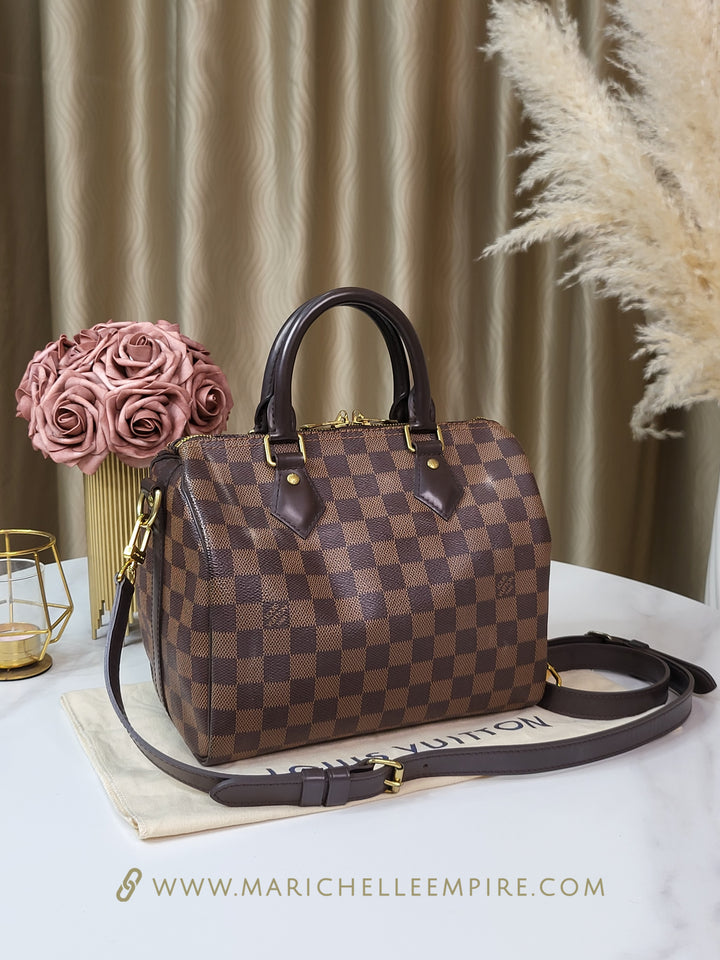 Louis Vuitton Damier Ebene Speedy 25 Bandouliere