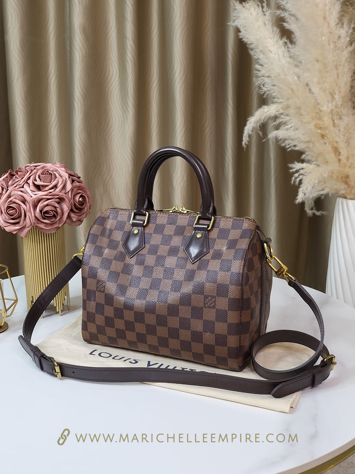 Louis Vuitton Damier Ebene Speedy 25 Bandouliere