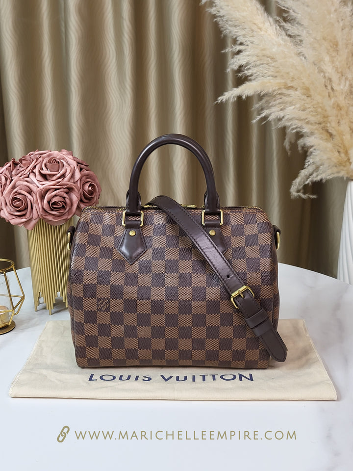 Louis Vuitton Damier Ebene Speedy 25 Bandouliere