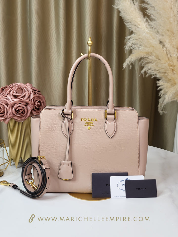 Prada Saffiano Cipria Tote Bag