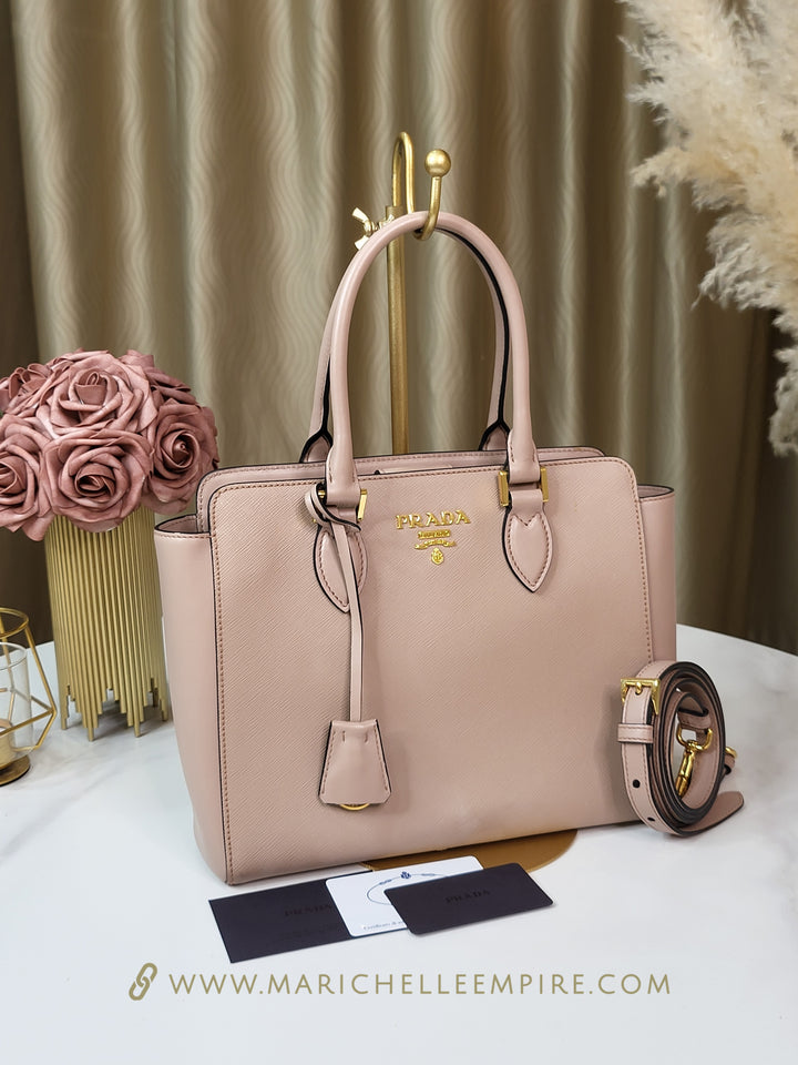 Prada Saffiano Cipria Tote Bag
