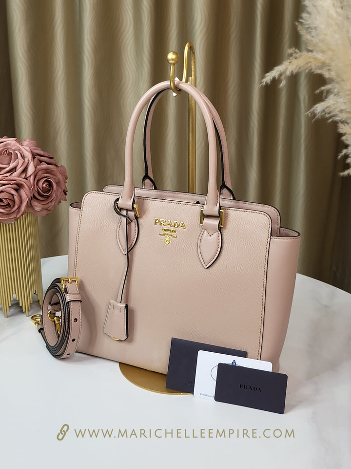 Prada Saffiano Cipria Tote Bag