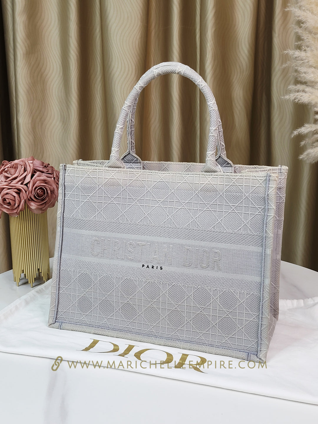 Christian Dior Grey Book Tote Medium