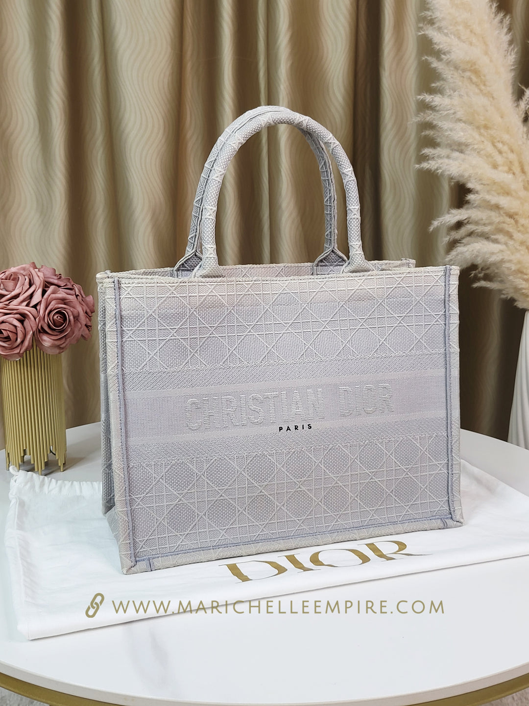 Christian Dior Grey Book Tote Medium