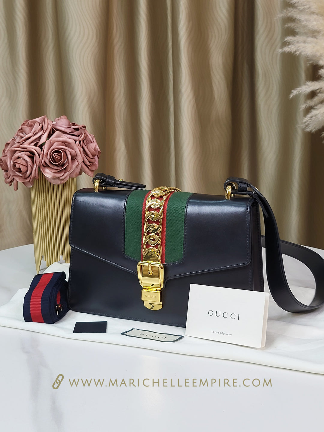 Gucci Leather Sylvie Shoulder Bag