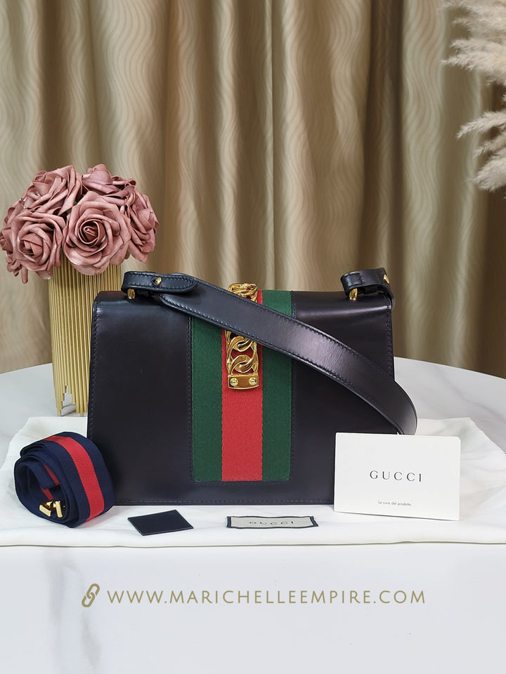 Gucci Leather Sylvie Shoulder Bag