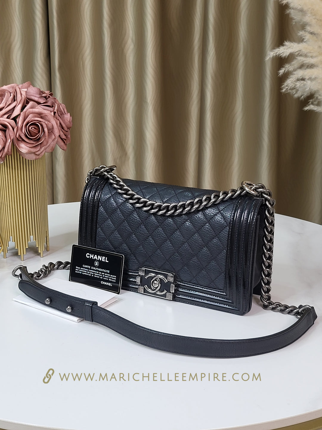 Chanel Calf & Patent Leboy