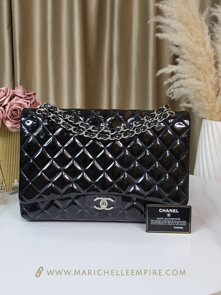 Chanel Patent Maxi Double Flap