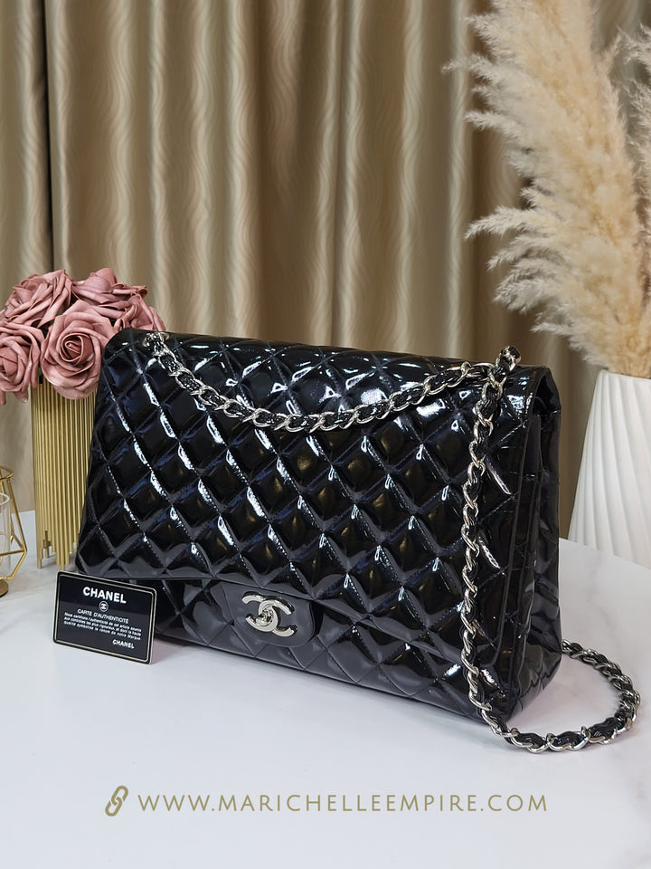 Chanel Patent Maxi Double Flap