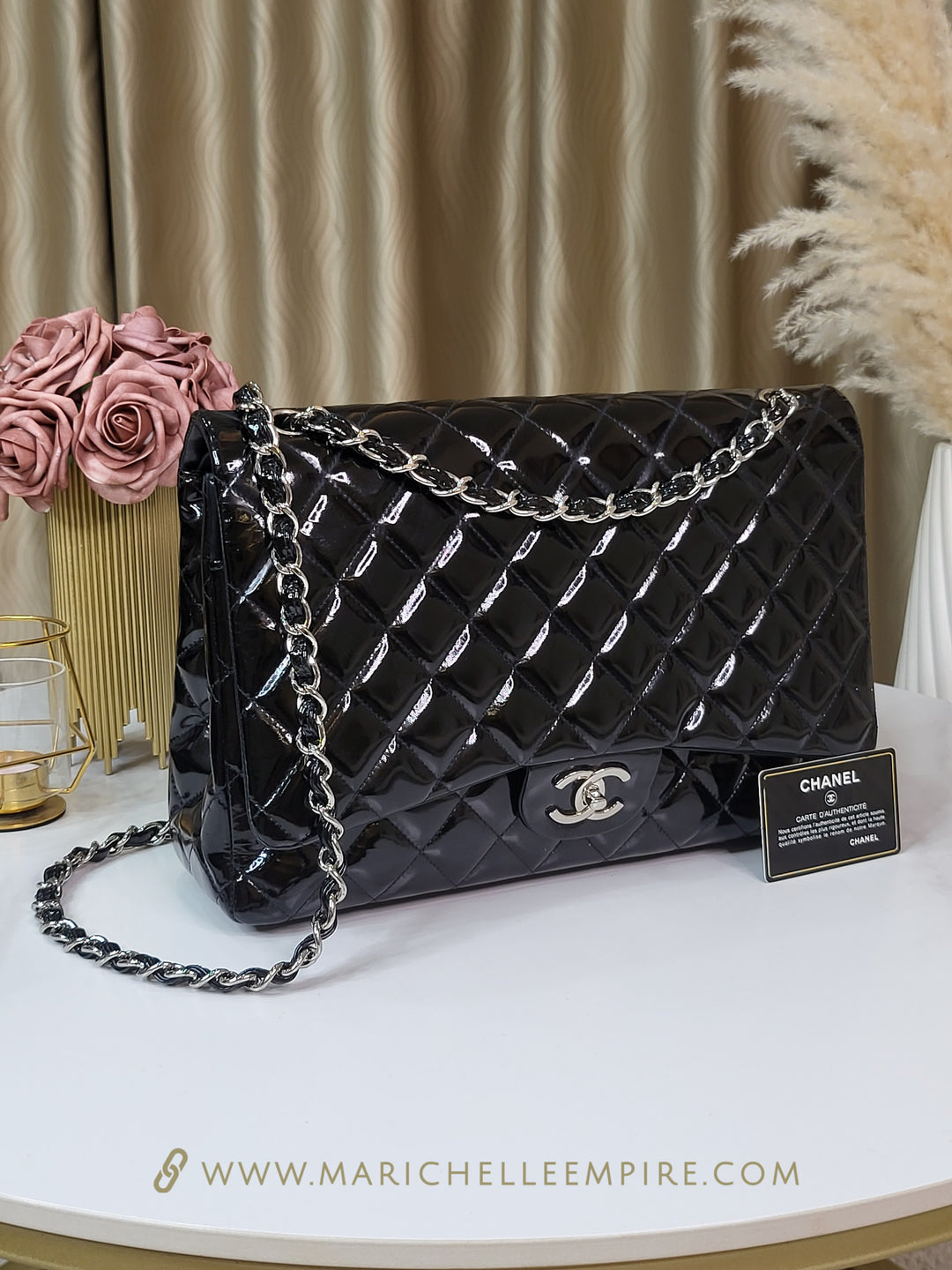 Chanel Patent Maxi Double Flap