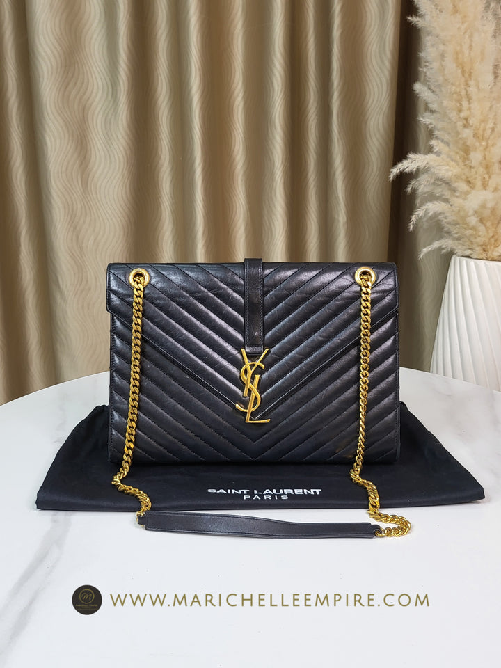 Saint Laurent Calf Envelope Large