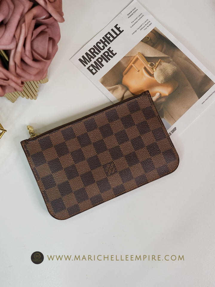 Louis Vuitton Damier Ebene Neverfull Pouch