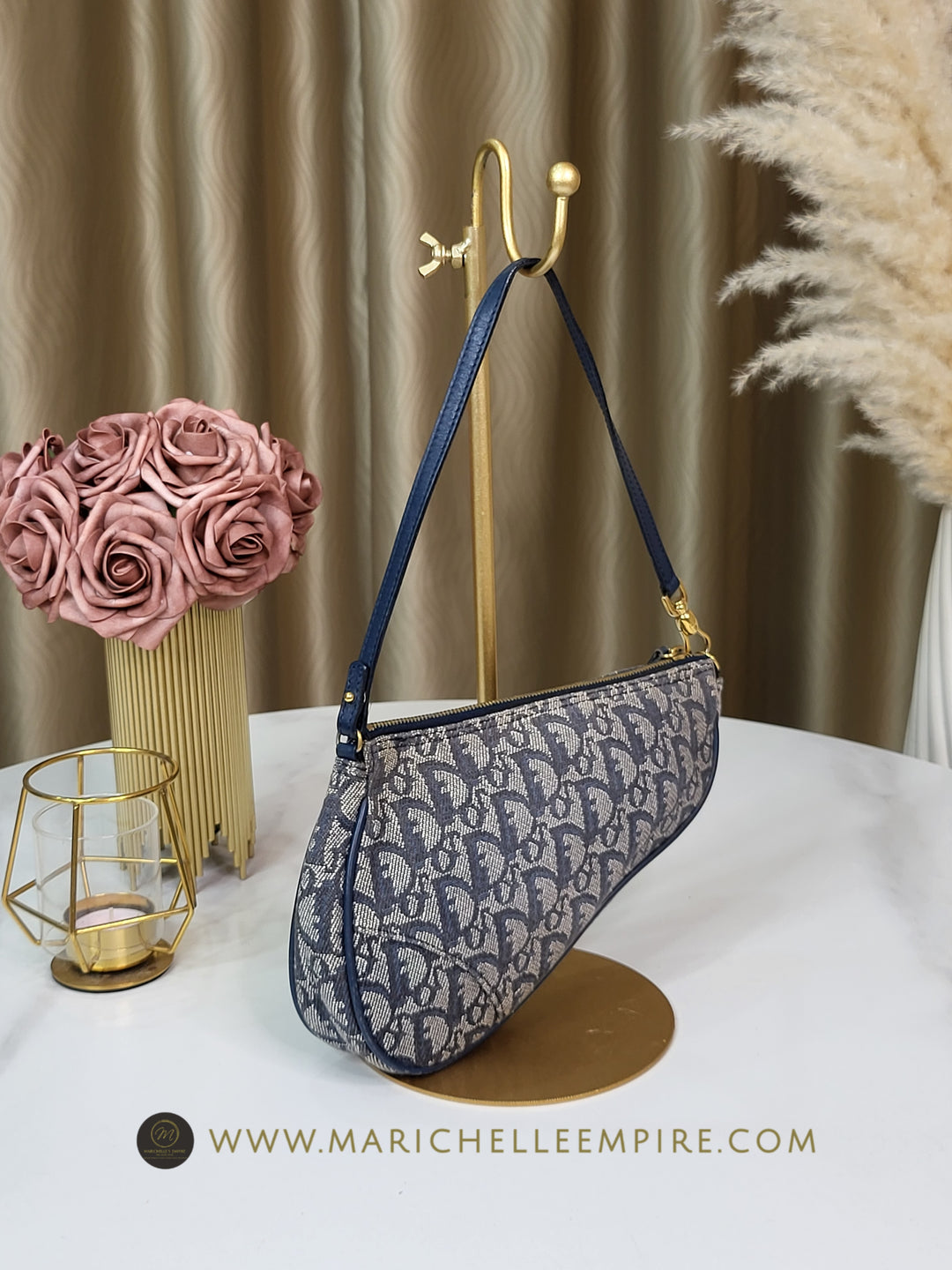 Dior Gray Oblique Saddle