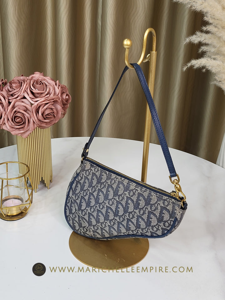 Dior Gray Oblique Saddle