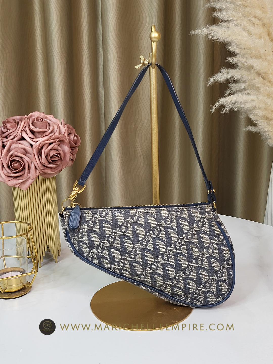 Dior Gray Oblique Saddle