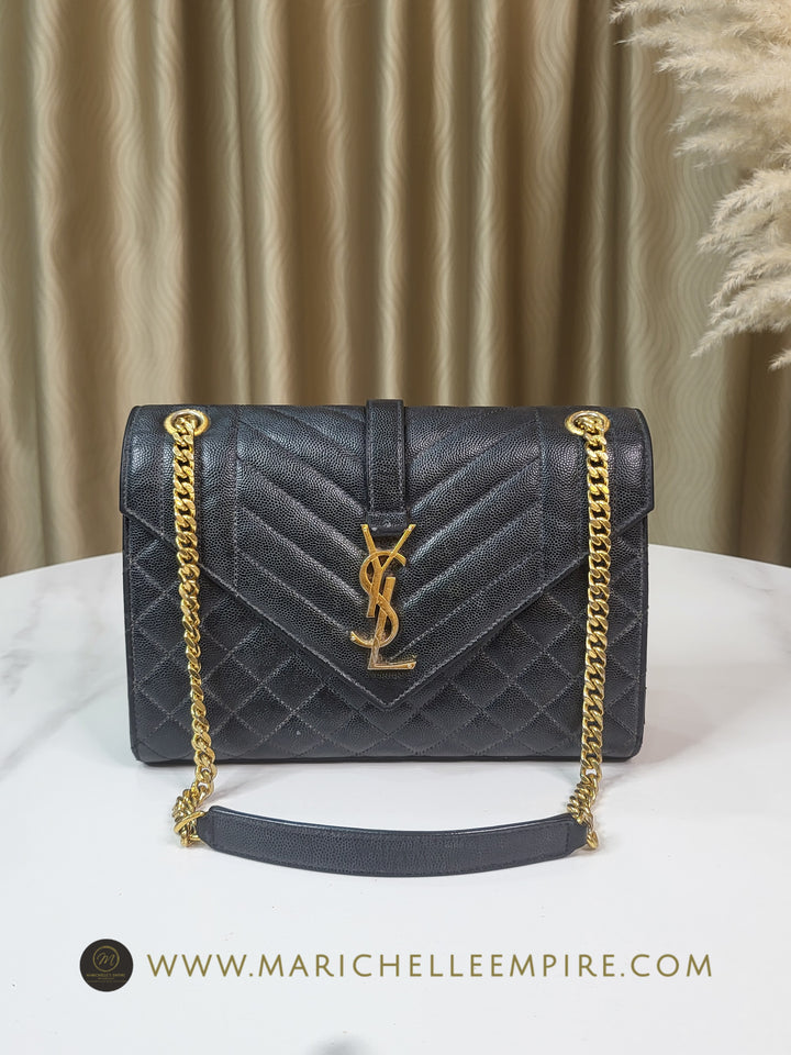 Saint Laurent Grained Envelope Medium
