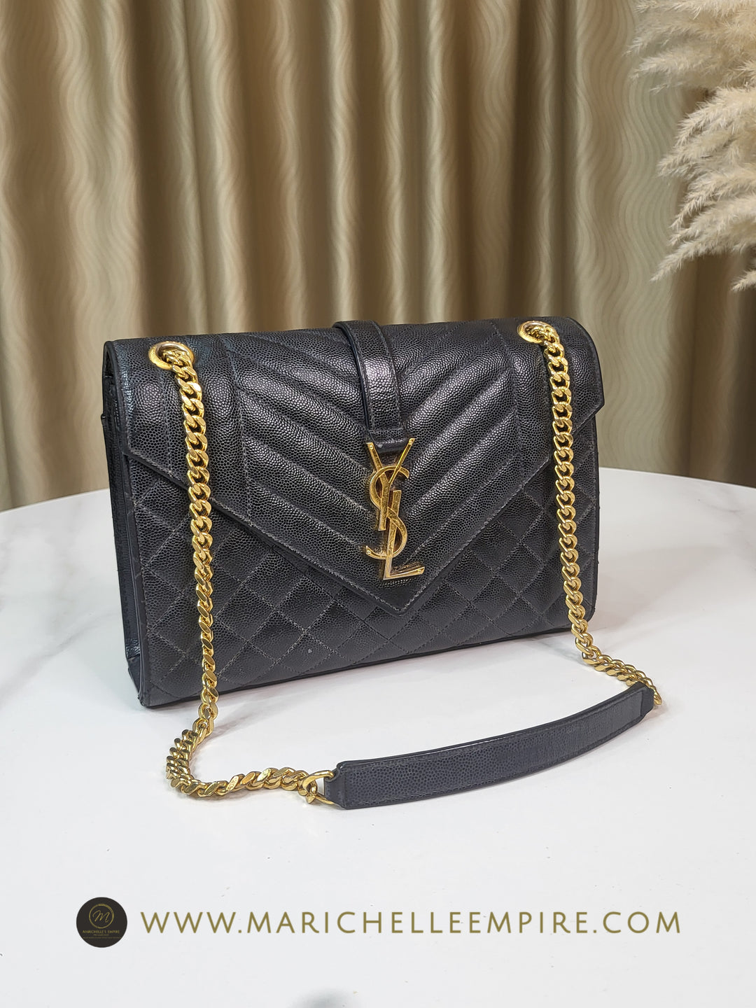 Saint Laurent Grained Envelope Medium