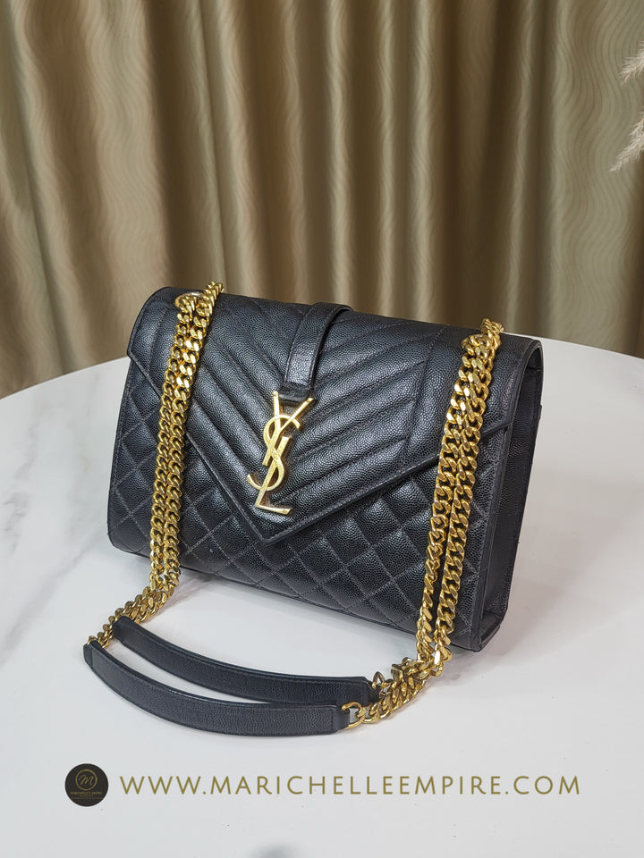 Saint Laurent Grained Envelope Medium