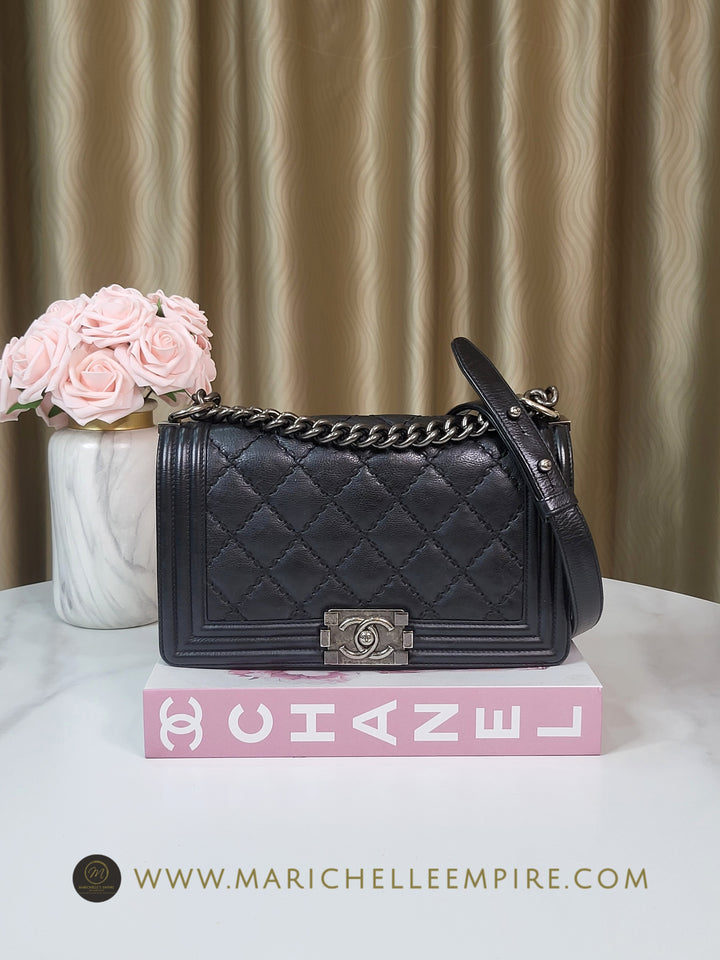 Chanel Calfskin Wild Stitch Leboy Medium
