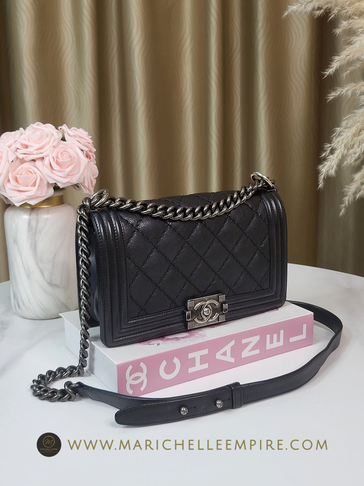 Chanel Calfskin Wild Stitch Leboy Medium
