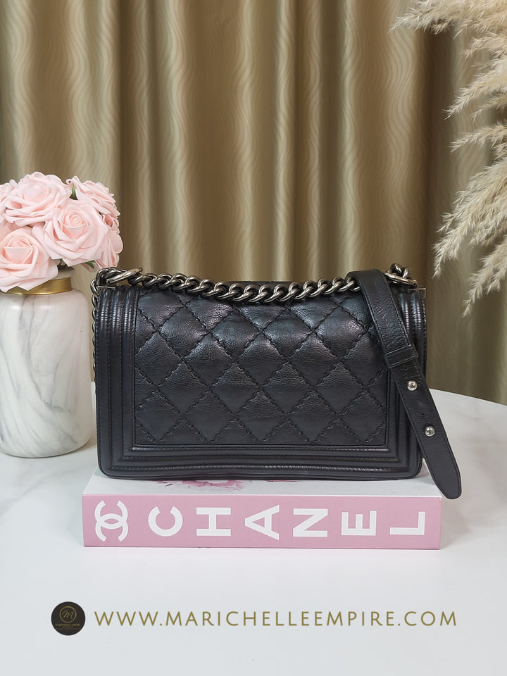 Chanel Calfskin Wild Stitch Leboy Medium