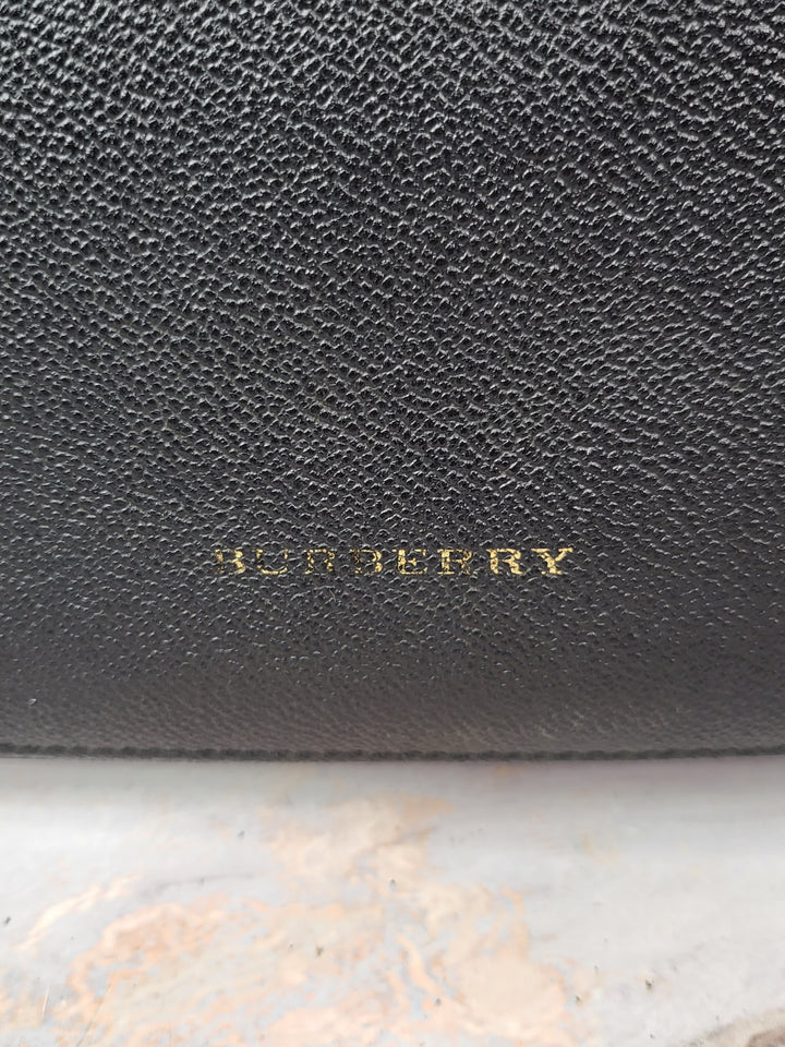 Burberry Grained Calfskin Elmstone Hobo Bag