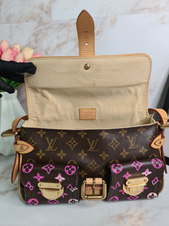 LOUISVUITTON Monogram Hudson PM (Hand Painted by Previous Owner ) - Marichelle's Empire 