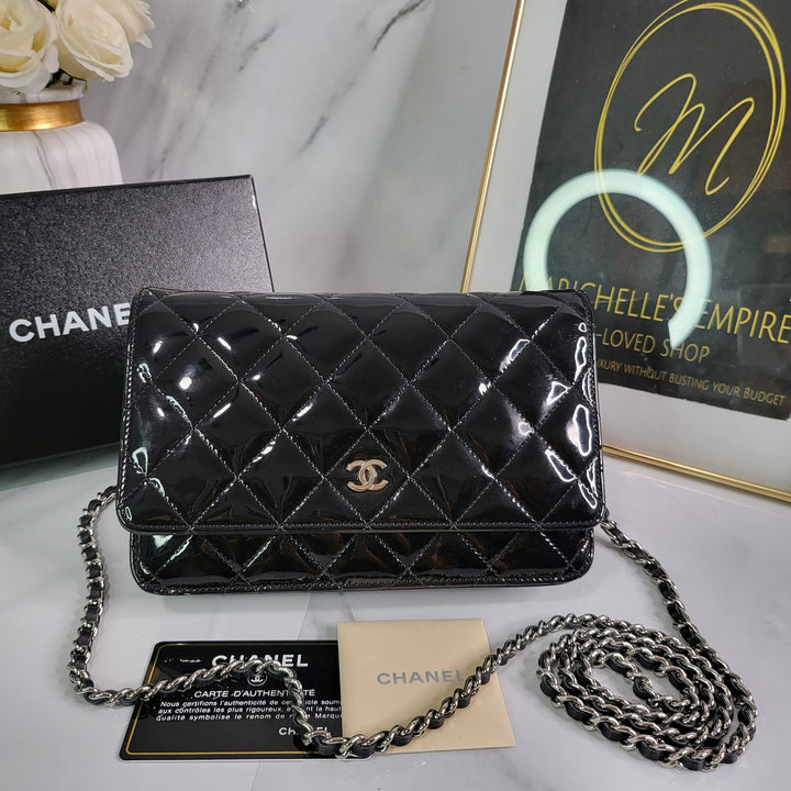 C H A N E L Patent Leather Wallet On Chain - Marichelle's Empire 