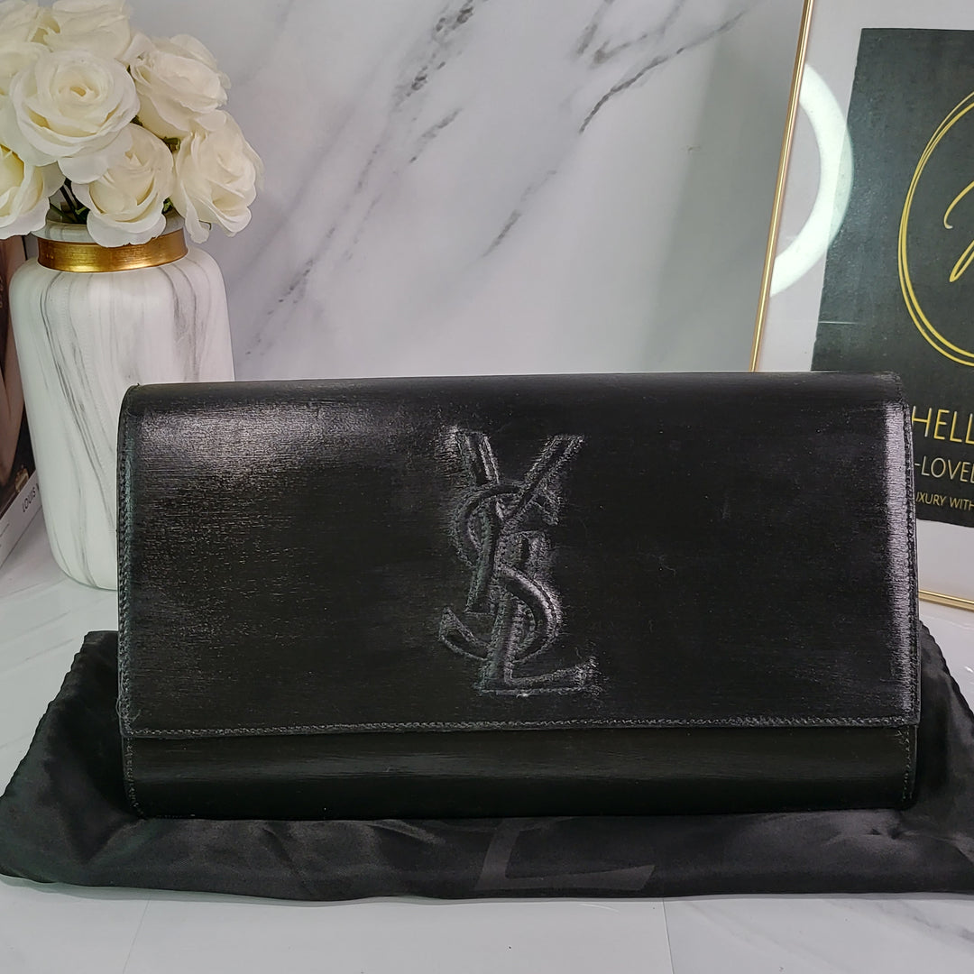 Yves Saint Laurent Patent Leather Clutch - Marichelle's Empire 