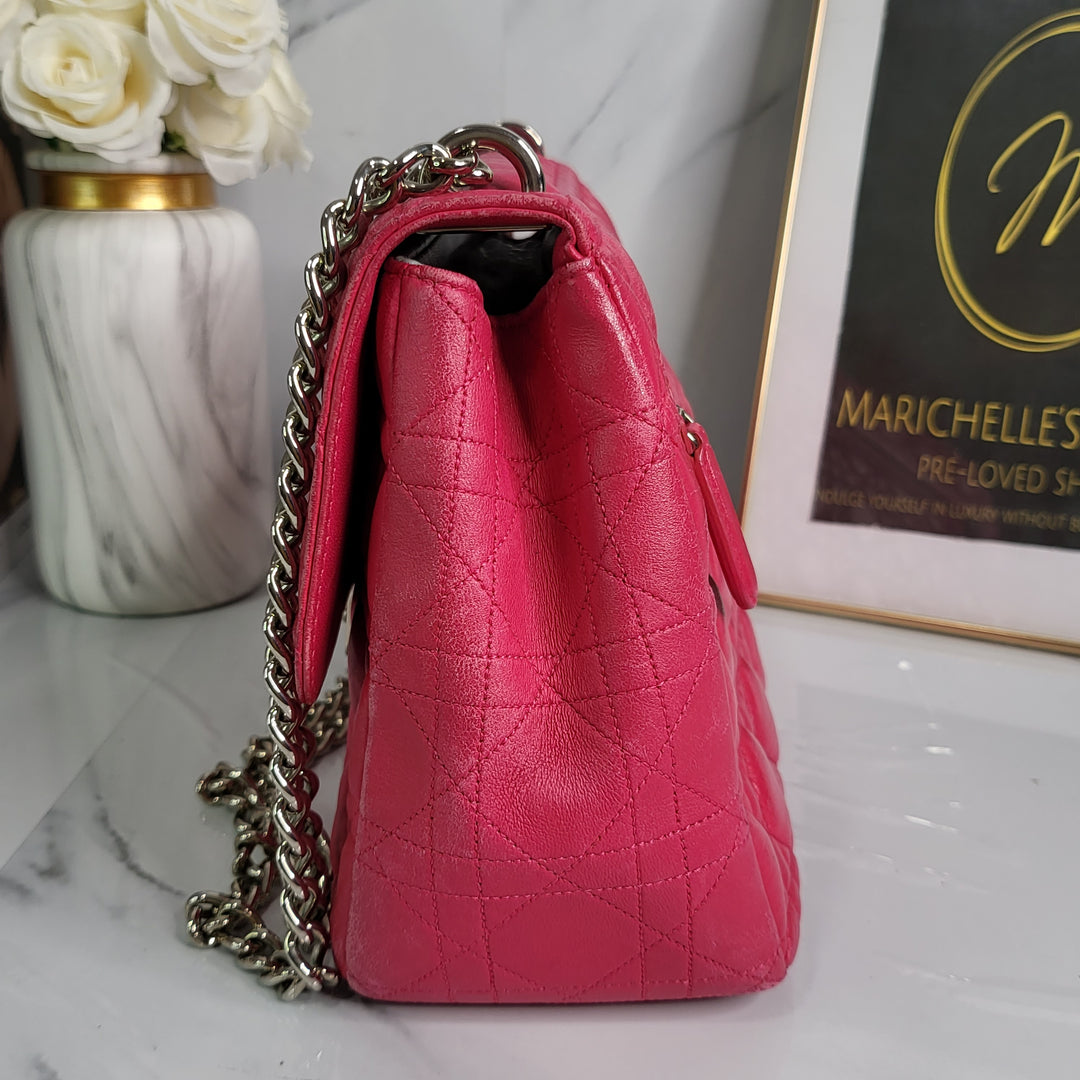 Christian Dior Fuchsia Lambskin Cannage Miss Dior Flap - Marichelle's Empire 