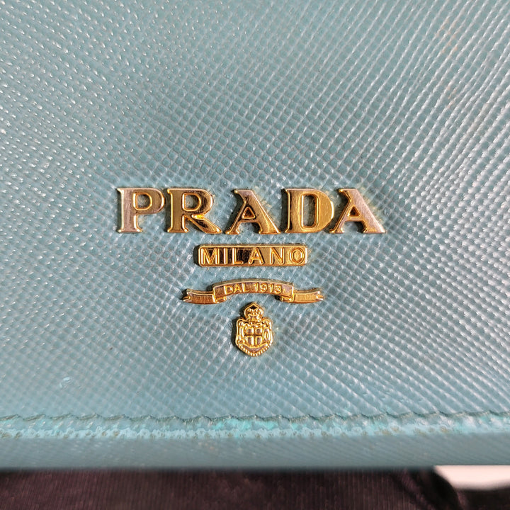 Prada Saffiano Portafoglio Tracola Wallet On Chain - Marichelle's Empire 