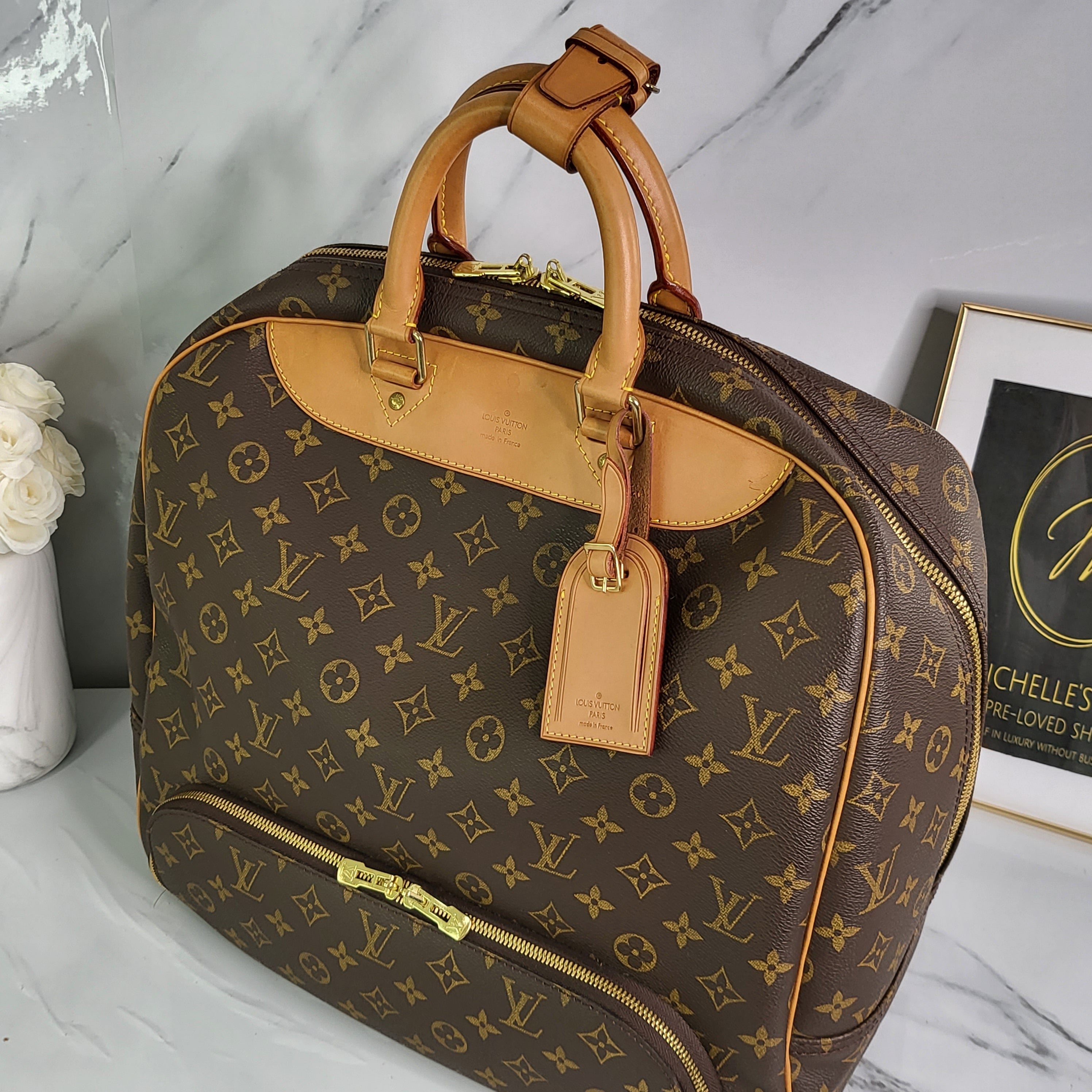 PRELOVED Louis Vuitton Monogram Evasion Boston Travel Hand Bag VI0996 –  KimmieBBags LLC