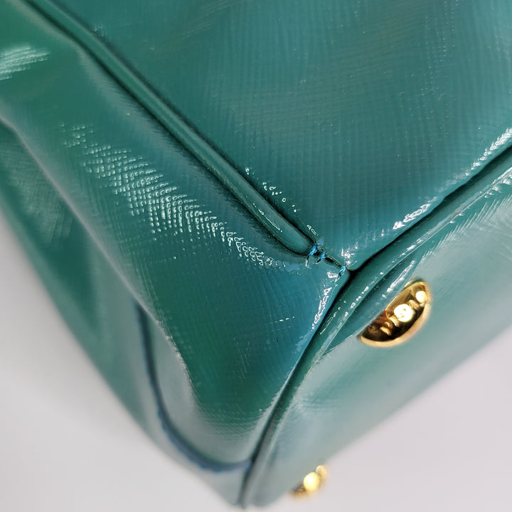 Prada Enamel Turquoise Lux Tote Bag - Marichelle's Empire 