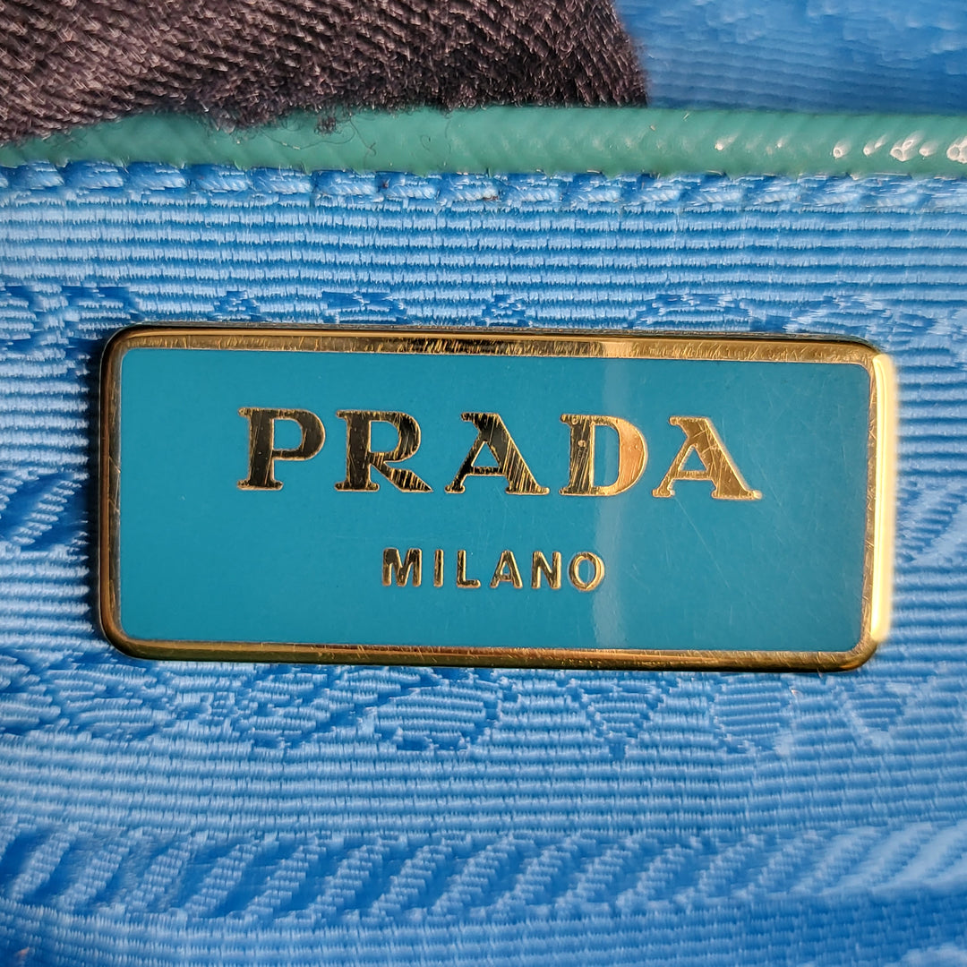 Prada Enamel Turquoise Lux Tote Bag - Marichelle's Empire 