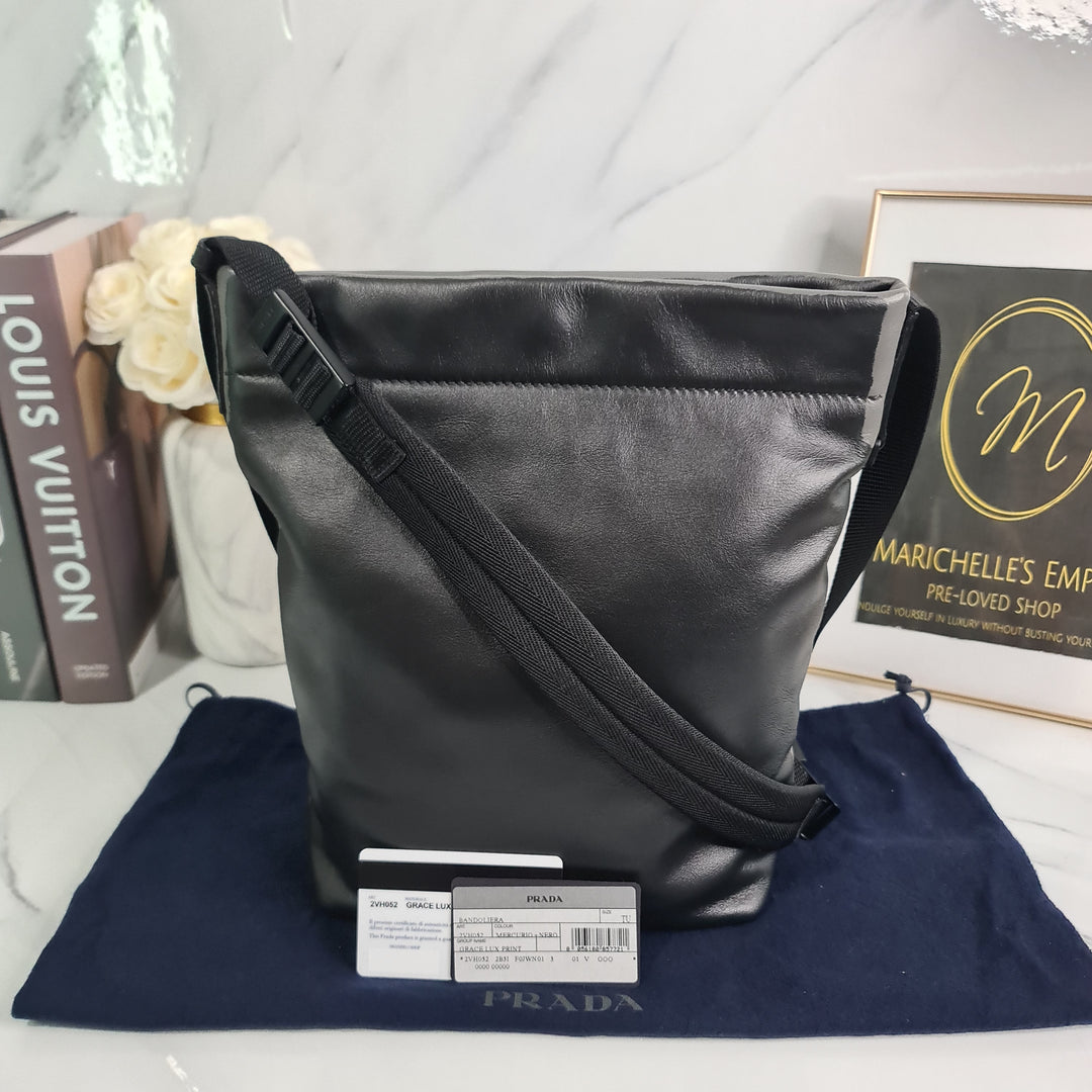 Prada Leather Messenger Bag - Marichelle's Empire 