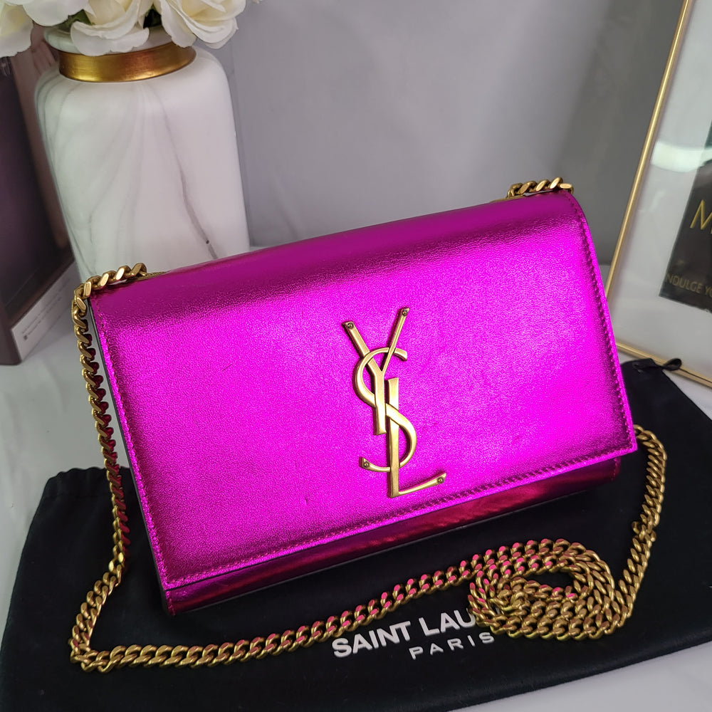 Yves Saint Laurent Metallic Crossbody Bag Small - Marichelle's Empire 
