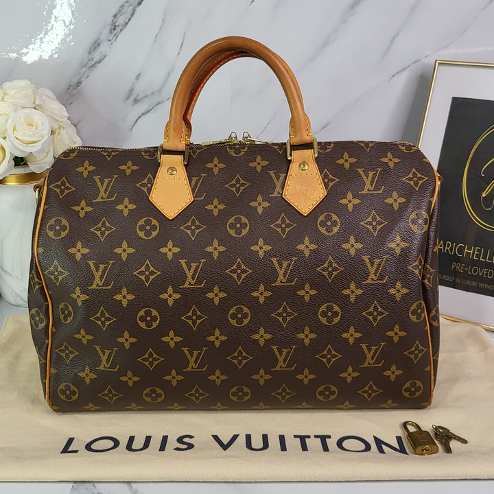 Louis Vuitton Monogram Speedy 35  Bandouliere - Marichelle's Empire 