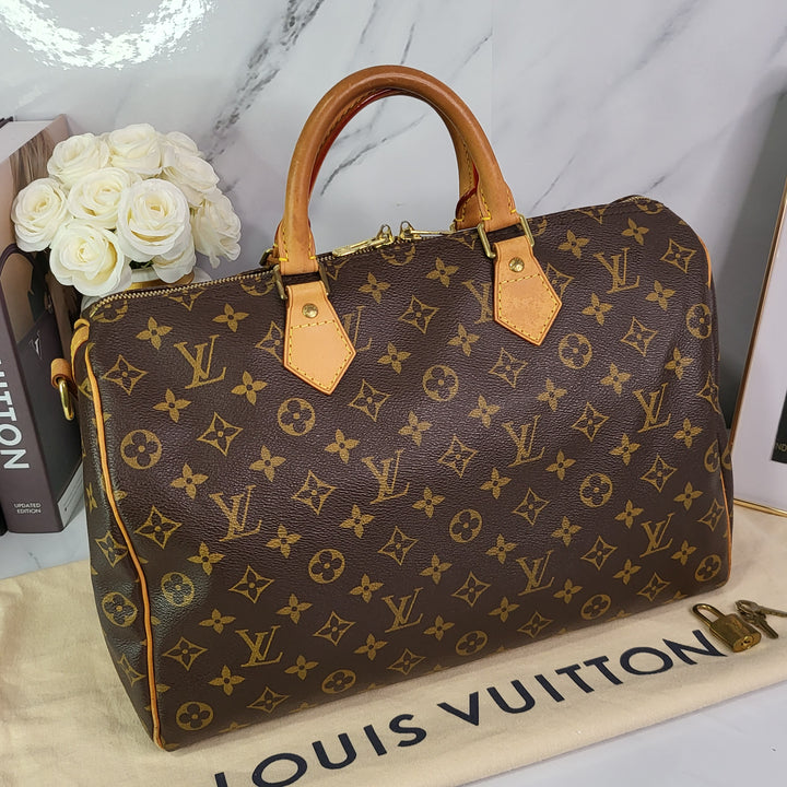 Louis Vuitton Monogram Speedy 35  Bandouliere - Marichelle's Empire 