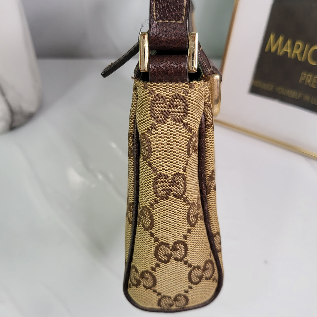 Gucci Canvas D-Ring Pochette Bag - Marichelle's Empire 