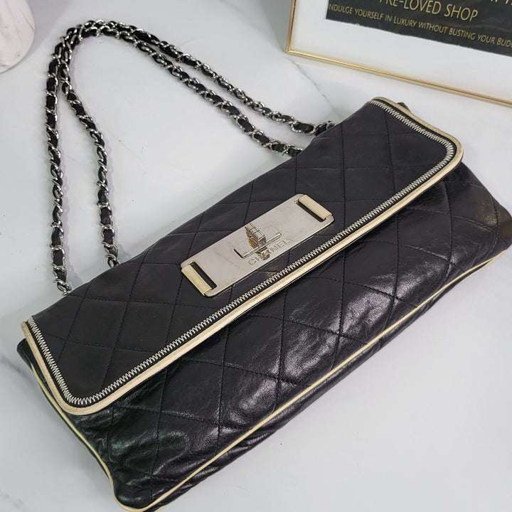 Chanel Calfskin East West Mademoiselle Flap