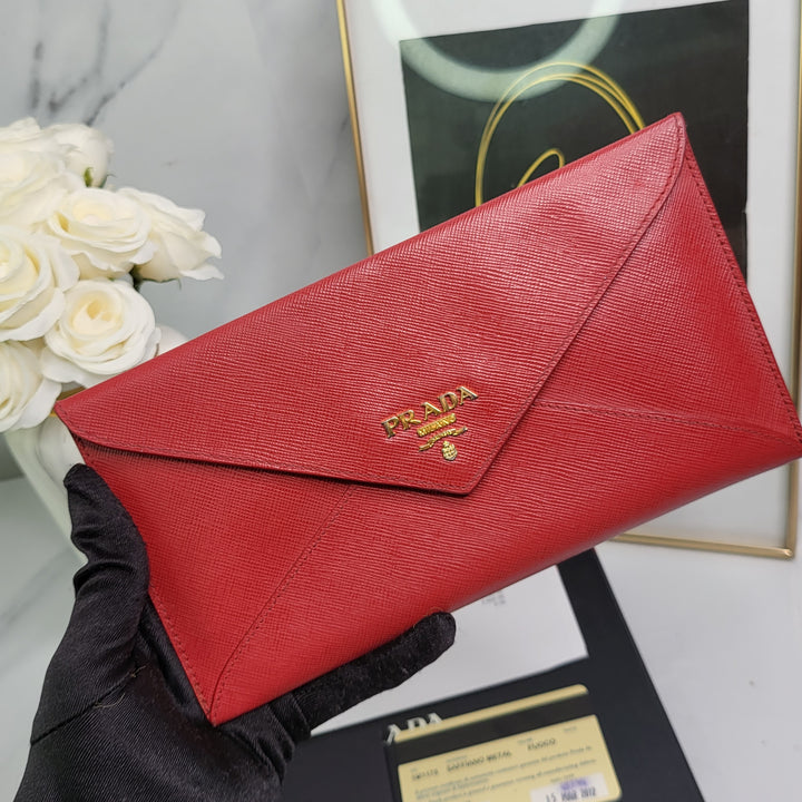 Prada Saffiano Envelope Wallet