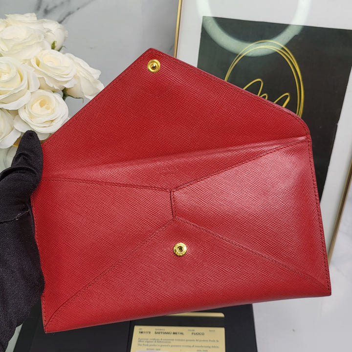 Prada Saffiano Envelope Wallet