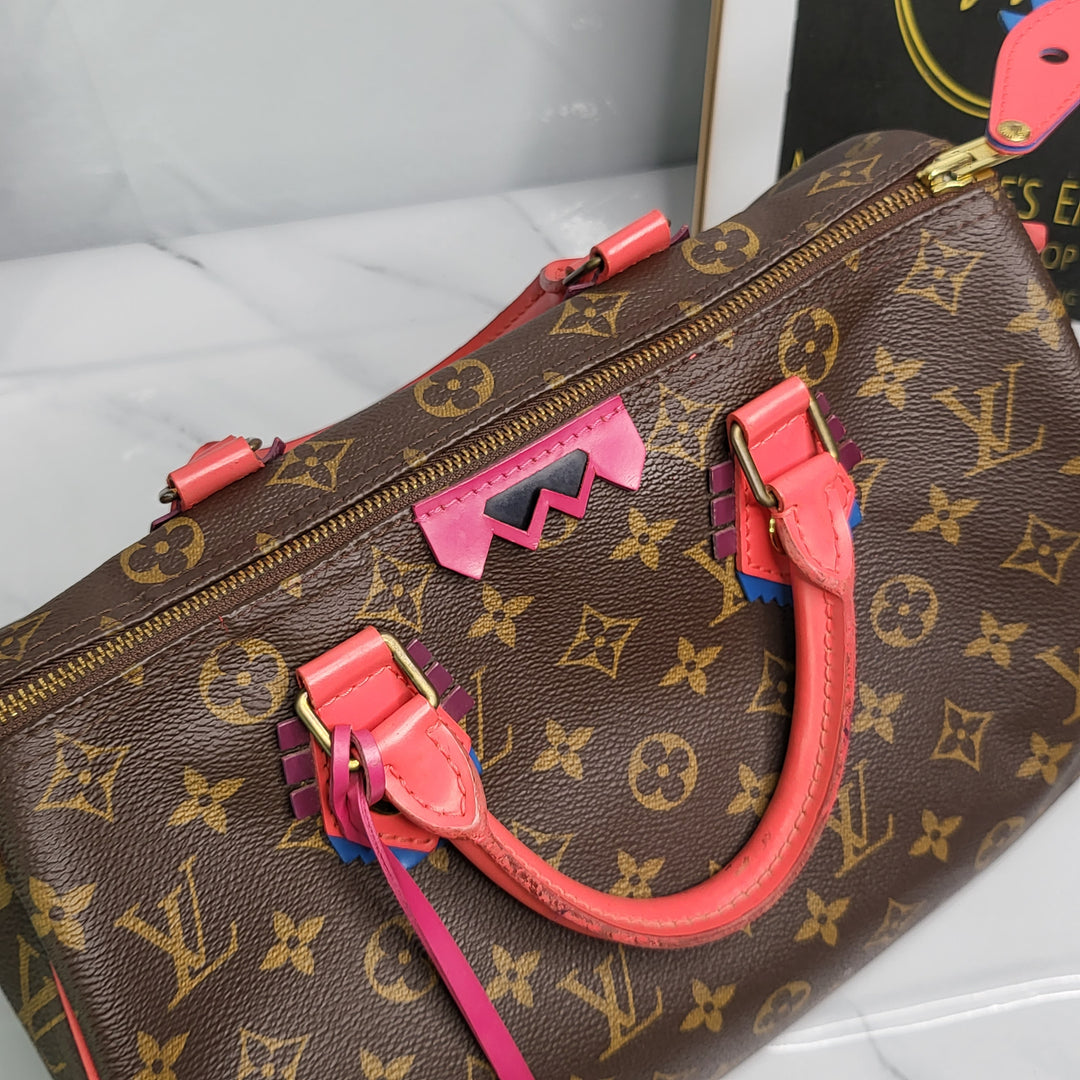 Louis Vuitton Totem Speedy 30 Flamingo